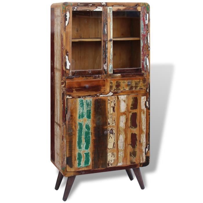 Ce Placard En Bois De Recuperation Degage Un Style Elegant Et