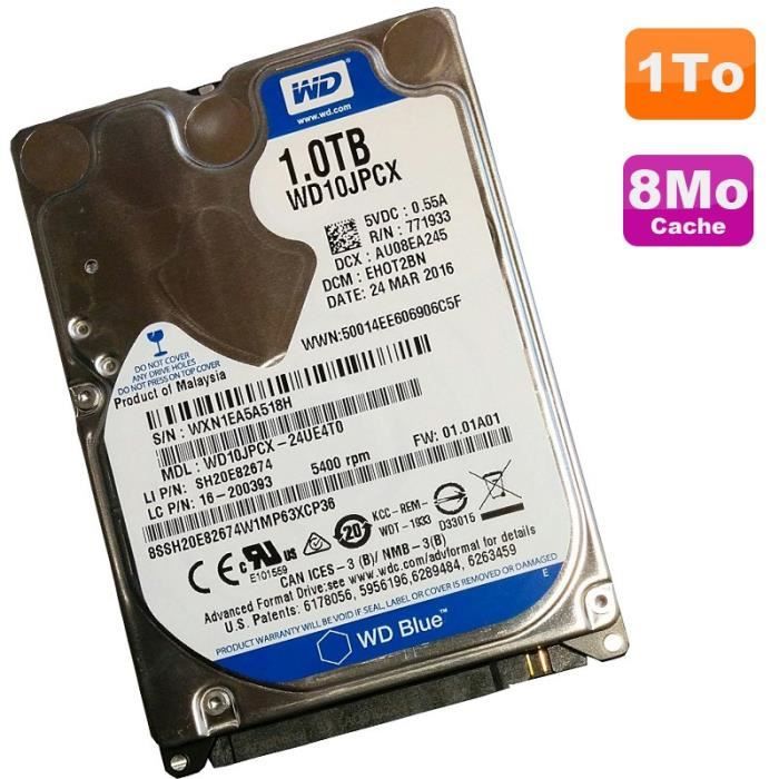 Disque Dur 1to Sata 2 5 Western Digital Blue Wd10jpcx 24ue4t0 Pc