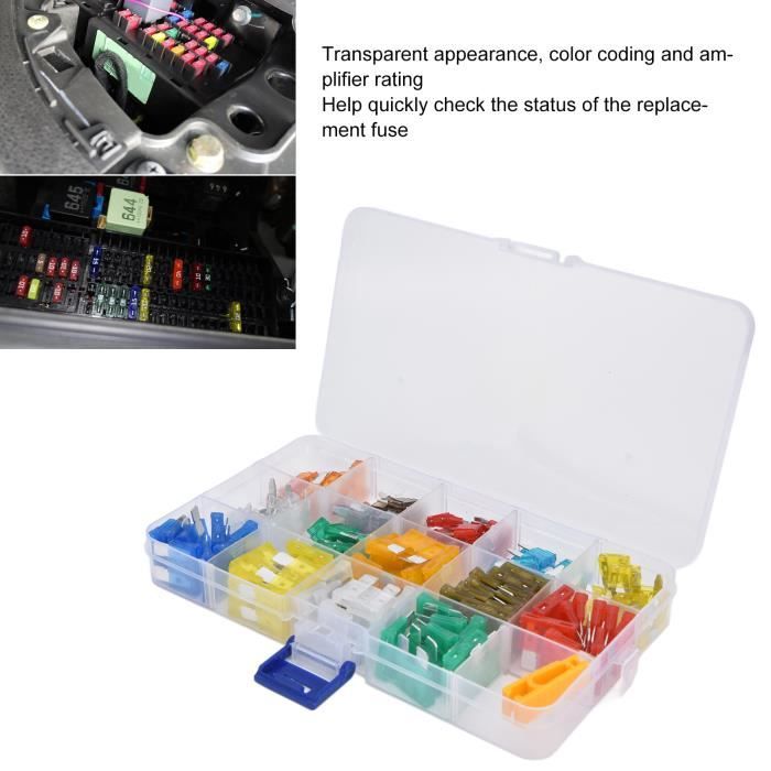 Lot De 120 Fusibles Automobiles Plats 5-30A – Assortiment Complet Pour Voiture, Boîte à Fusibles
