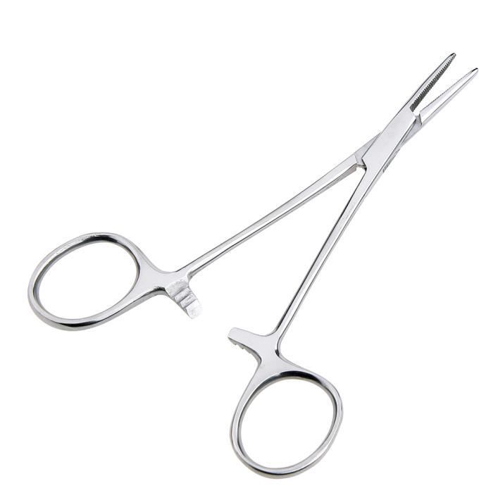 Pince Hémostat Inox 5.5'' - Bloquante, Mors Crantés - Pour Pêche, Loisirs, Artisanat - Neuf