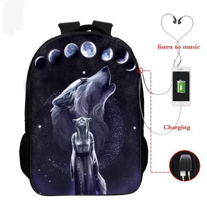 SAC À DOS LOUP<br> HURLEMENTS LUNAIRES