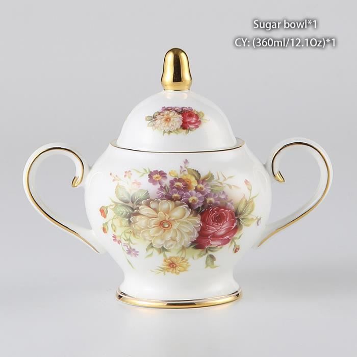 BOCAUX DE CONSERVATION, Bloom--Sucrier Vintage en porcelaine, porcelaine  britannique, Pot à sucre en céramique, Pot à miel, thé, caf - Cdiscount  Maison