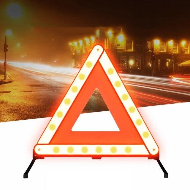 Triangle De Signalisation D'urgence Réfléchissant Pour Voiture - 38,5x37 Cm | Sécurité Routière, Panne, Travaux - 9