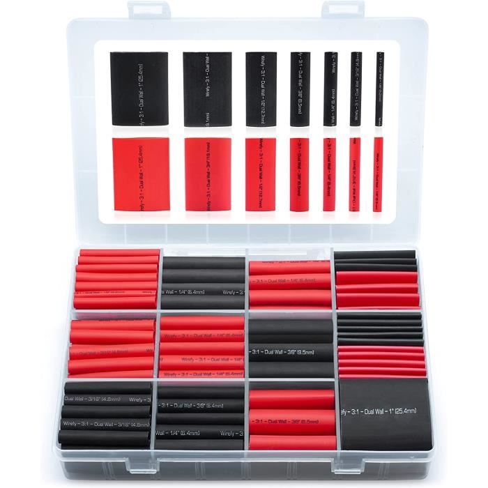 Gaine Thermo-rétractable 3 Mm Rouge - 5 Mètres, Marque WOER, Neuve, Fabriquée En Chine