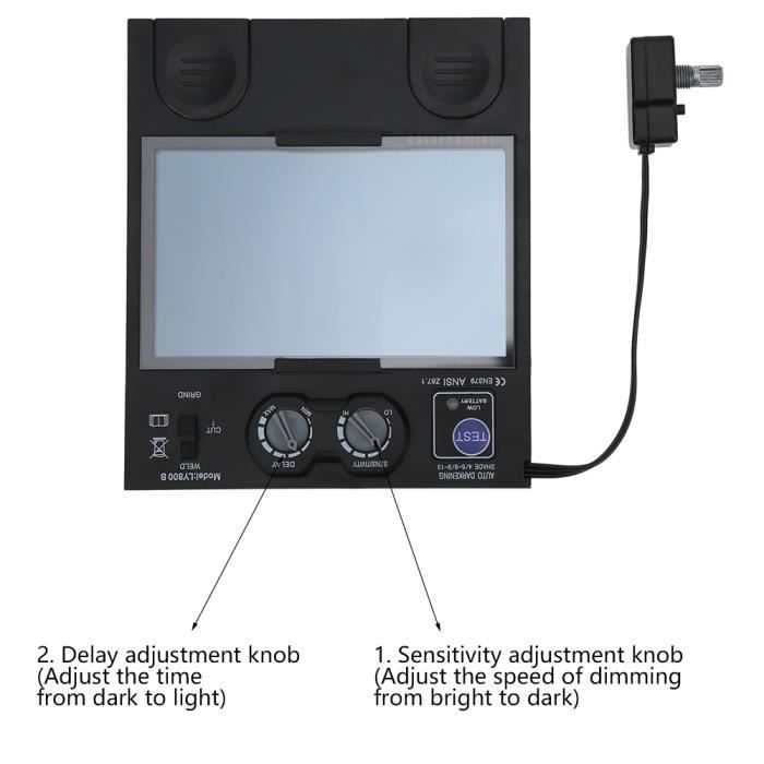 Lentille de soudage solaire à assombrissement automatique LCD, petite
