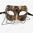 TD® Demi-masque de carnaval rétro prince romain grec ancien jazz punk chaîne fête de danse antique pour hommes et femmes-1
