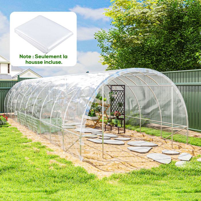 Couverture De Plantes, Protection à 360 Degrés Bâche De Pluie Claire, Plastique Transparent Pour Terrasse Jardin
