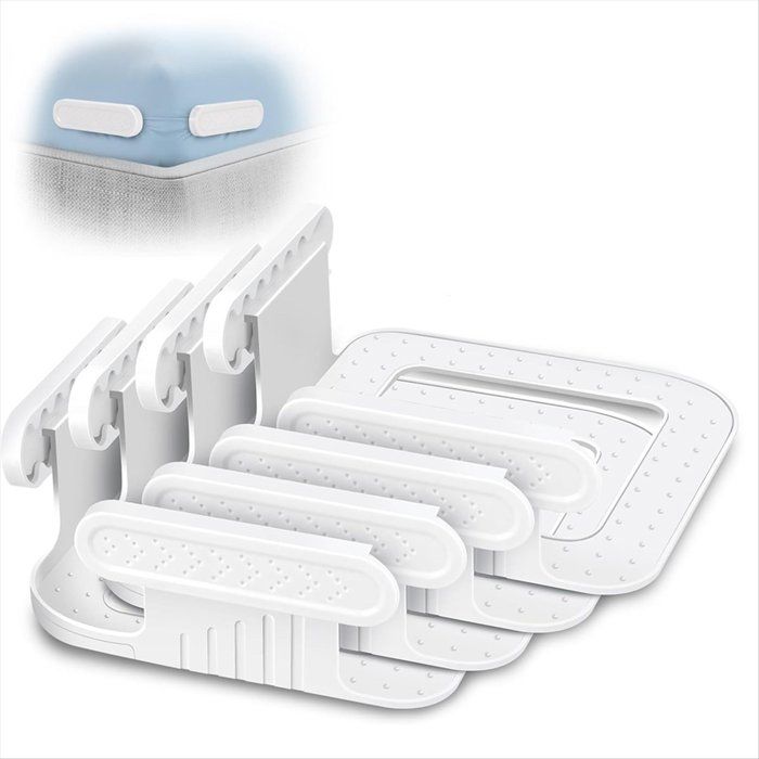 Générique Attaches Universelles pour Drap de Lit - Fixation Housse de Matelas Anti-Dérapant, Sangle de Coin pour Toutes Tailles (Simple/Double/Roi), Maintien Solide des Draps - Heavy Duty (4, Gris Générique Attaches Universelles pour Drap de Lit - Fixation Housse de Matelas Anti-Dérapant, Sangle de Coin pour Toutes Tailles (Simple/Double/Roi), Maintien Solide des Draps - Heavy Duty (4, Gris