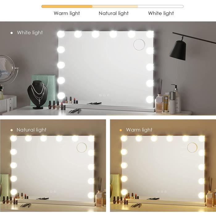 Miroir De Maquillage Led Hollywood Style Européen Et Américain, Miroir À  Ampoule Rotatif 360 Nouveau Modèle Lancé Avec 14 Ampoules, Mode en ligne