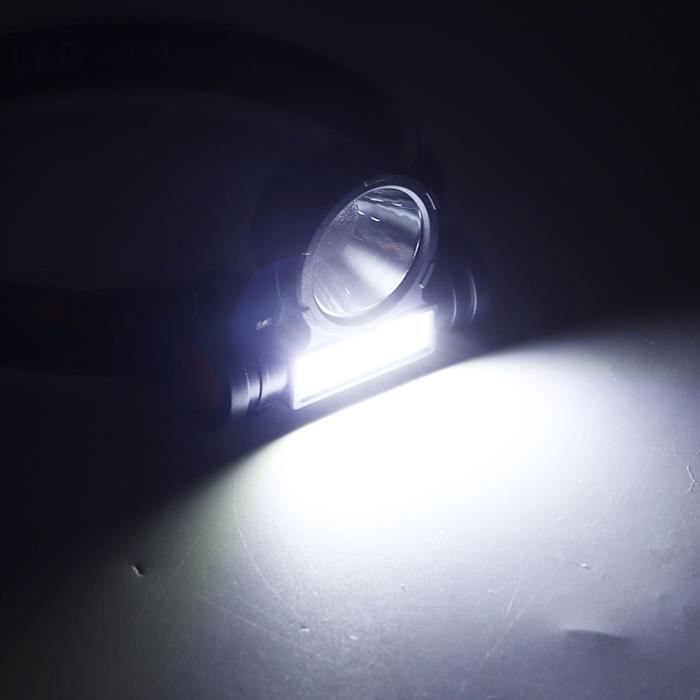 Hililand lampe de poche frontale Lampe frontale extérieure IPX4 étanche  super lumineuse USB chargeant la lampe de poche principale