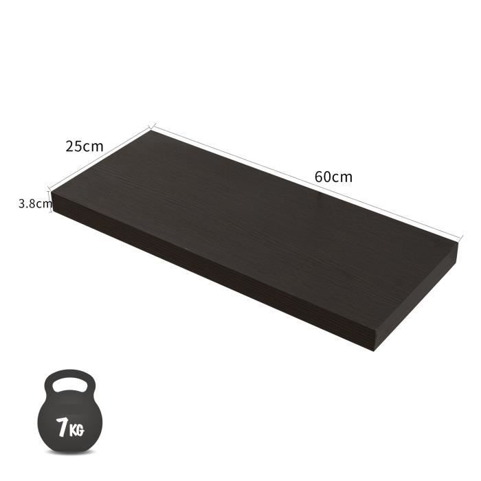 Rebecca Mobili Jeu De 2 étagères Murales En Bois Et Métal Pour La Salle