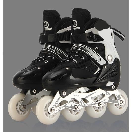 Patins à Roulettes Rookie Noir Taille 35.5 + Protections - Occasion