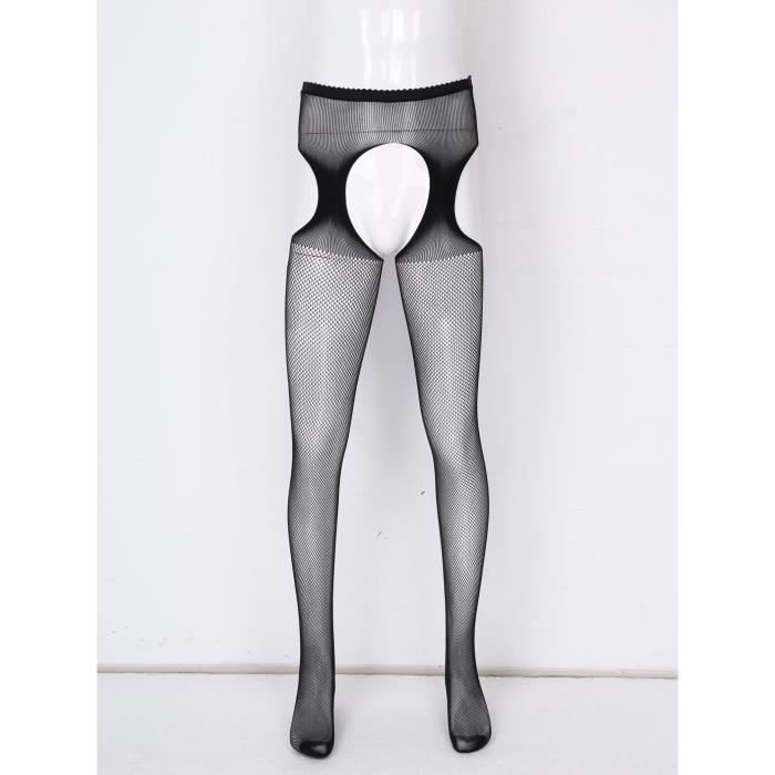 Collants Dentelle Homme Avec Poche Bulge | Bas Résille Porte-Jarretelles | Taille Unique | Pour Crossdressing & Lingerie Tentation