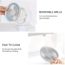 SmartDevil Ventilateur de Table,Ventilateur USB Mini Ventilateur Ventilateur Silencieux 180 Types de Vitesse du Vent Peut S'ajuster de 20 Degrés pour Camping Bureau/Voyage/Alimenté-Blanc 