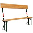 Table pliable et 2x bancs avec dossier Salon jardin meuble terrasse-2