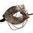 TD® Demi-masque de carnaval rétro prince romain grec ancien jazz punk chaîne fête de danse antique pour hommes et femmes-2