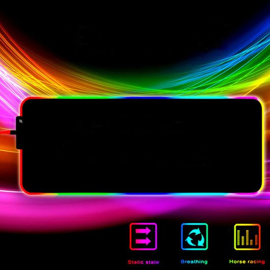 TD® Tapis de Souris Gamer Lumineux Tapis de souris LED Light, Gaming Mouse  Pad avec LED Rétro-Eclairage RVB avec câble USB - Cdiscount Informatique