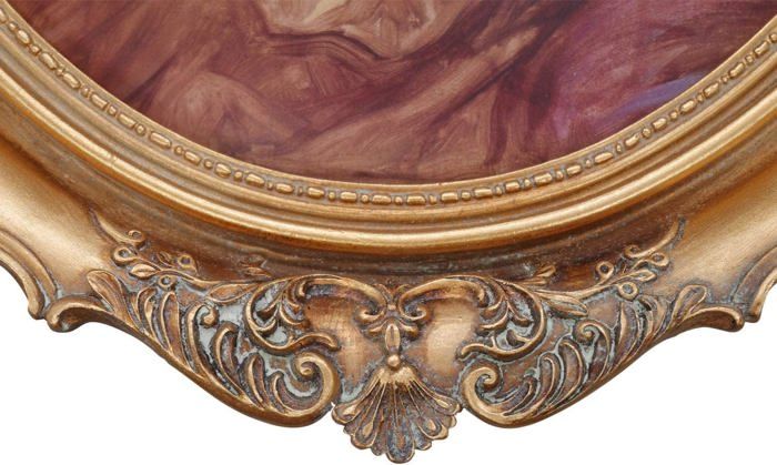 Cadre Photo Baroque Noir Et Or 20x20 Cm AVI – Style Vintage, Ornements Classiques, Pour Salon Ou Bureau