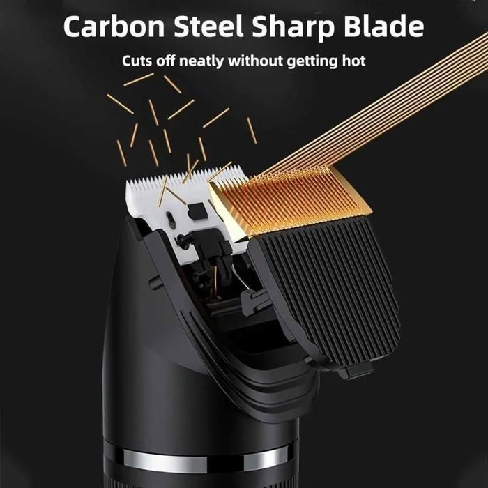 Tondeuse Précision Hiena HC-228 - USB Rechargeable, Écran LCD - Pour Barbe, Corps Et Cheveux - Doré/Bronze