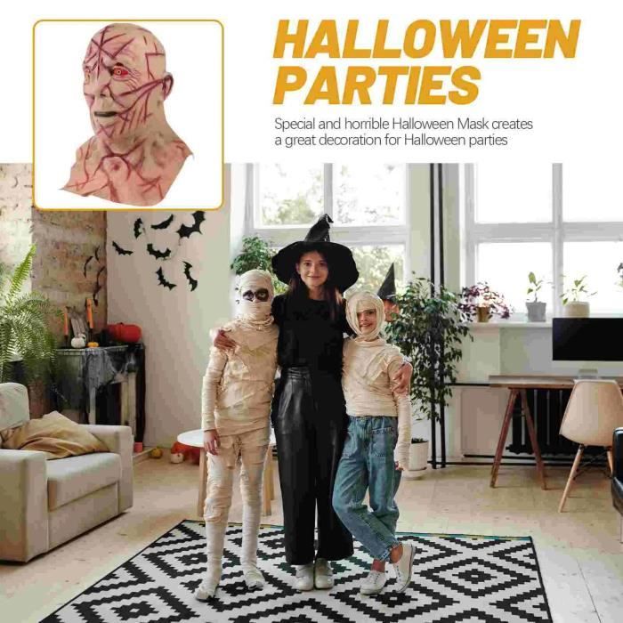 Masque Halloween ATOSA Blanc Ensanglanté - Adulte - Intérieur - Cdiscount  Jeux - Jouets