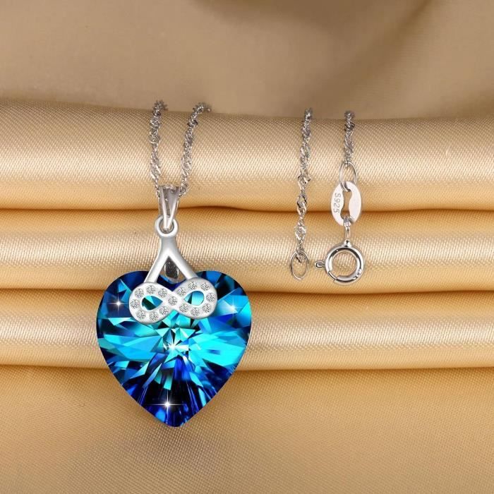 Collier Infini Argent 925 Billie Bijoux - Symbole Amour éternel Avec Bracelet Réglable Cadeau Femme
