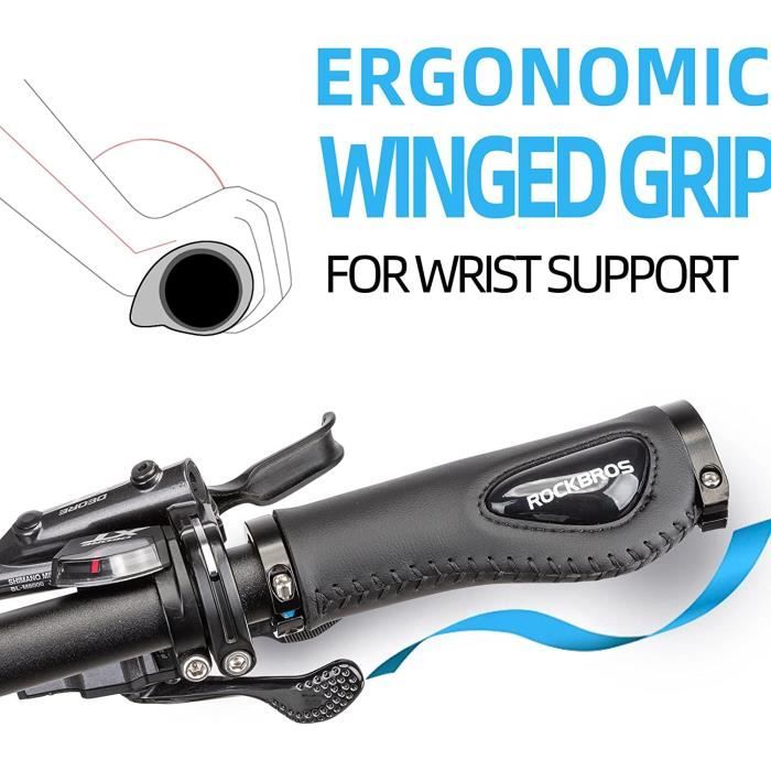 Poignee de Guidon de velo Ergonomique Soft Gel Dual Lock Anti derapant Ram Corne Bar Guidon Fin pour VTT MBX Velo Scooter electrique Cdiscount Sport