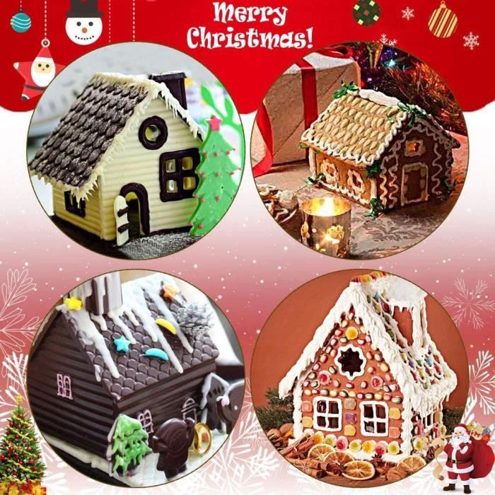 3D Winter Village silicone Moule pour gâteau / biscuits Décoration, Maison  impress Silicone Gum-paste moule et moule à sucre / décoration de gâteau de  Noël -  France