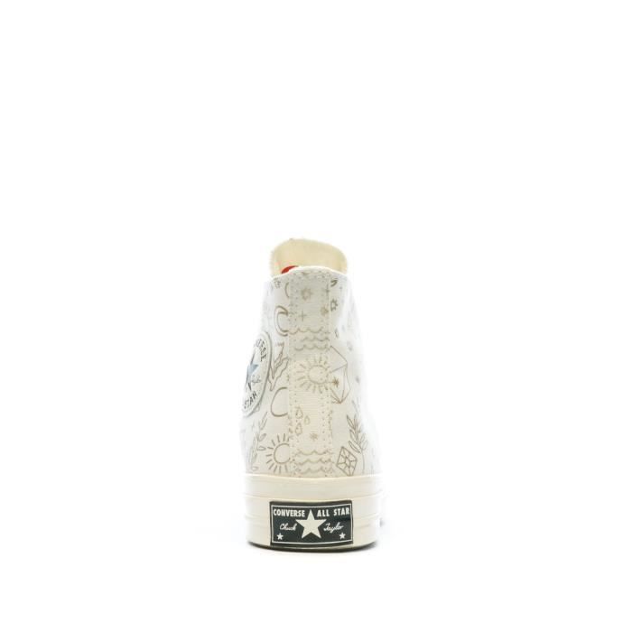 Baskets Blanc Dore Femme Converse Chuck 70 Beige Cdiscount Chaussures