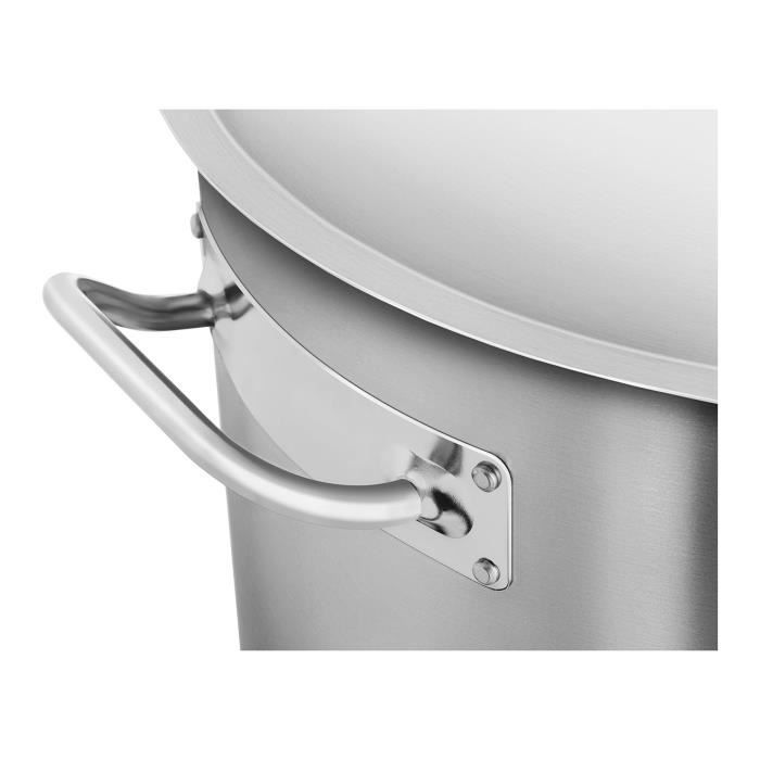 Casserole Induction Royal Catering 48L - Fond Triple Inox/Alu, Couvercle, Poignées Cool Touch