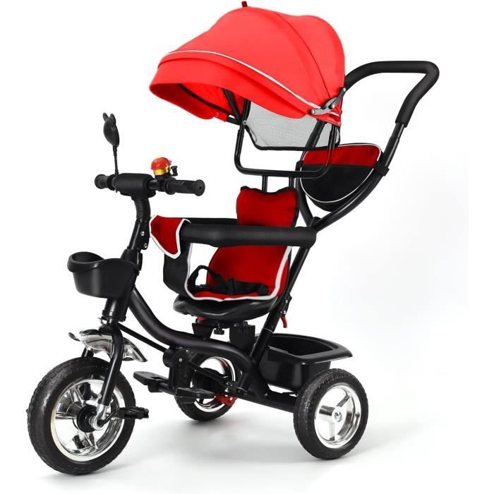 Tricycle Bebe Evolutif Canne Telescopique Pedales Amovibles Pour Filles Et Garconstricycle Velo Enfant Avec Espace Rangeme J406