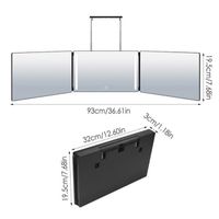 Miroir à 360° LED Pliant Pour Auto-Coupe Cheveux Et Maquillage - Avec USB Et Batterie