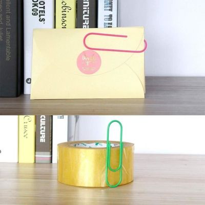 CALCUSO Grands Trombones Résistants 480 Pièces - 6 Couleurs Assorties Pour Bureau Et École