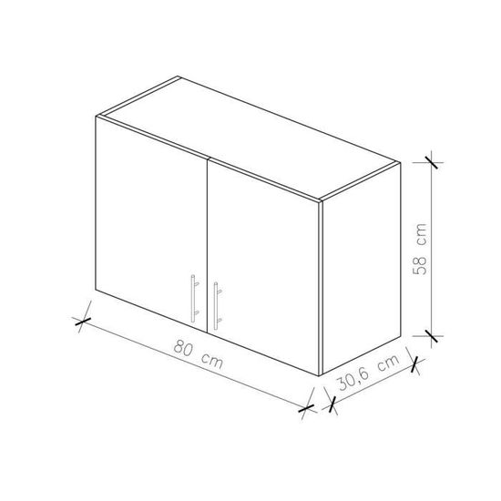 Obi Meuble Haut De Cuisine L 80 Cm Blanc Mat Achat Vente