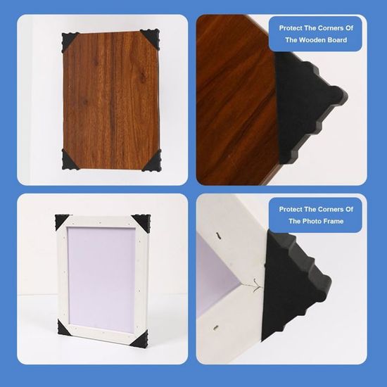 100 Pièces Protecteurs D'angle Pour Cartons Et Palettes - Noir, 5.5x3x3 Cm - Protection Cargaison