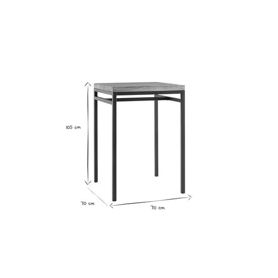 Miliboo Table Haute Carree En Bois De Manguier Et Metal Noir Ypster Achat Vente Table Basse Miliboo Bar Ypster Table De Bar Cdiscount
