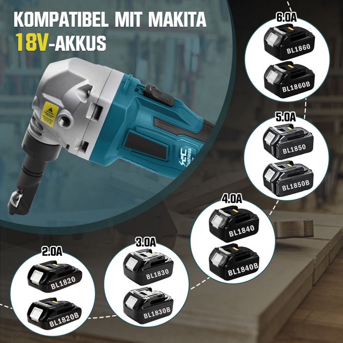 Rotavateur Jardin Sans Fil 550W Compatible Makita 18V - Cultivateur Électrique 20cm Largeur 15cm Profondeur