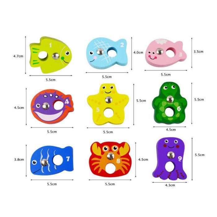 En bois Jeu De Pêche Magnétique Clip Perles Puzzle Conseil Jeu De Cadeau Pour 3 4 5 Ans Garçons Filles Montessori Jouets Pour Enfant - Jeux - Jouets En bois Jeu De Pêche Magnétique Clip Perles Puzzle Conseil Jeu De Cadeau Pour 3 4 5 Ans Garçons Filles Montessori Jouets Pour Enfant - Jeux - Jouets