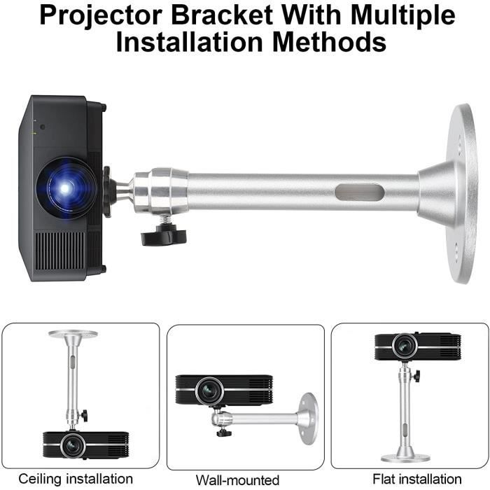 Support universel pour vidéoprojecteur à courte distance Support mural  Guide-câble Rotation 360° jusqu'à 15kg - Accessoire vidéoprojecteur - Achat  & prix