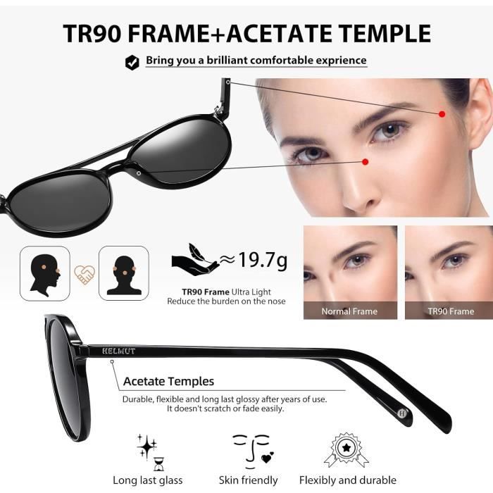 Lunettes de soleil aviateur en acétate top