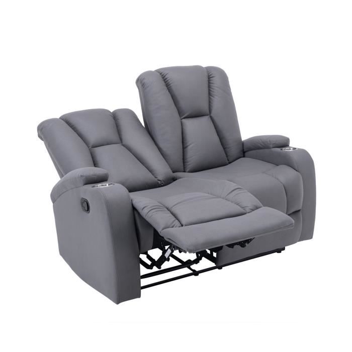 Canape Milan 2 Gris Clair
