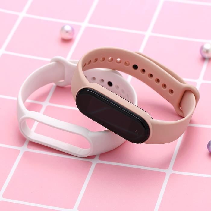 Bracelet pour Mi Band 6 Mi Band 5 - Respirant Flexible Bracelet Nylon Souple Réglable Rechange