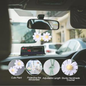 2 Rose - Pendentif De Rétroviseur Intérieur De Voiture, Pierre De