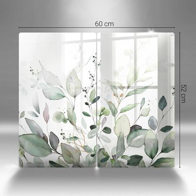 Planche à Découper En Verre Coloray – 80x52 Cm – Motif Peinture Arbres Rivière Pont – Moderne