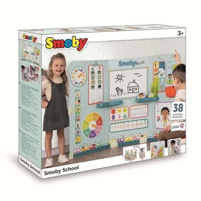 Smoby Escuela Plegable Para Jugar A Profesores – Con Pizarra, Reloj Y Accesorios Magnéticos, +3 Años