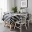 Reseau Blanc Noir 140x200 Coton Americain Et Lin Nappe Nappe Table