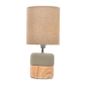 Lampe De Table Chevet Ceramique Taupe Abat Jour Lin Achat