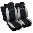 Lupex Shop Housses de siège auto compatibles pour Sandero Noir Gris Clair-0