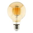 Ampoule LED Déco filament ambrée 6W E27 Globe-0