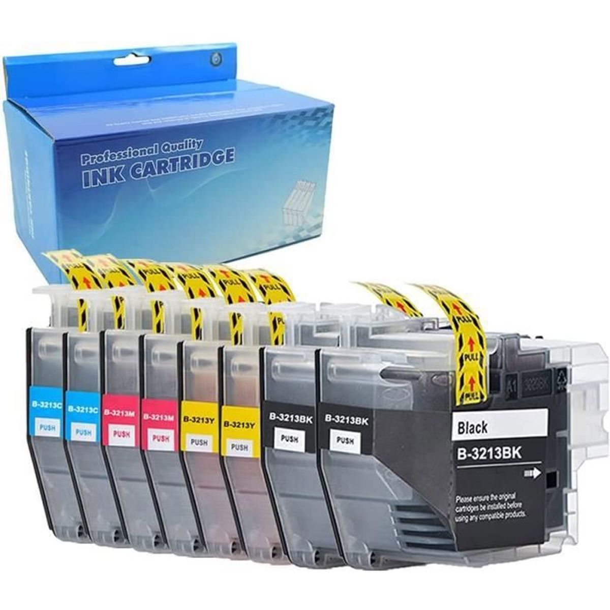 Veson Druckerpatronen Kompatibel Mit Brother LC-3213/3211 – 5er Pack (2 Schwarz, C, M, Y), Hohe Reichweite