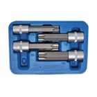 BGS TECHNIC Jeu de douilles à embouts 12,5 mm (1/2") MAXI Profil T (pour Torx) avec perçage 4 pièces